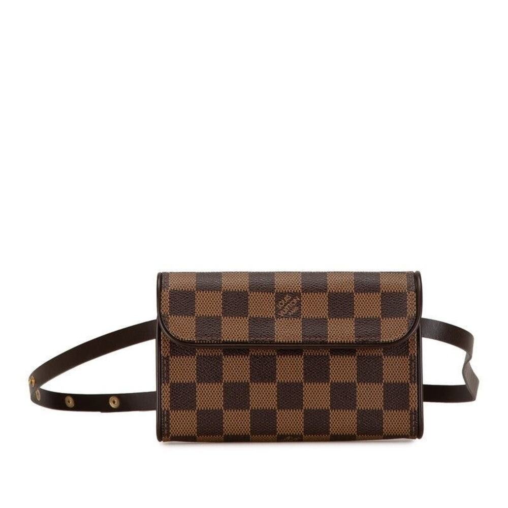 Louis Vuitton Damier Ebene Pochette Florentine Waist Bag Brown